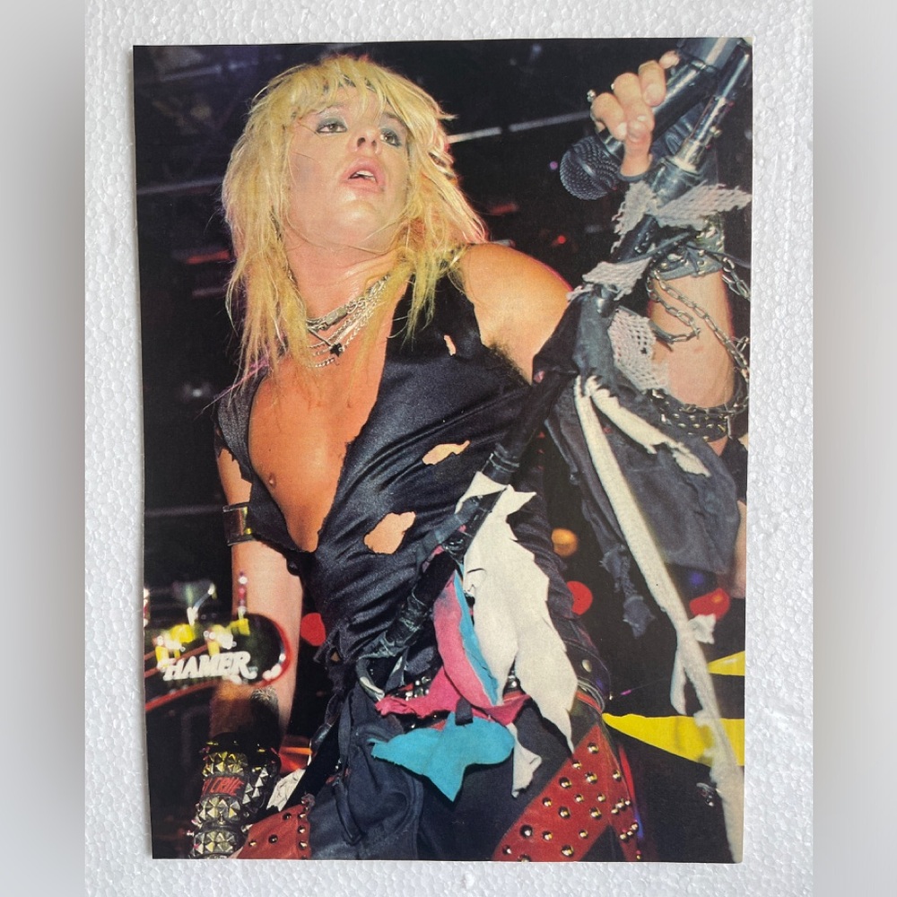 Vintage Rock Star Pinup
Of Motley Crue’s Vince Neil